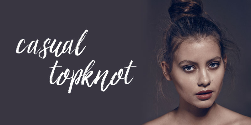 casual topknot, popular style in Denmark